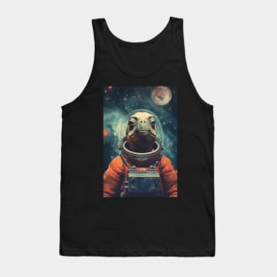 Astronaut Turtle in Space Vintage Art Tank Top